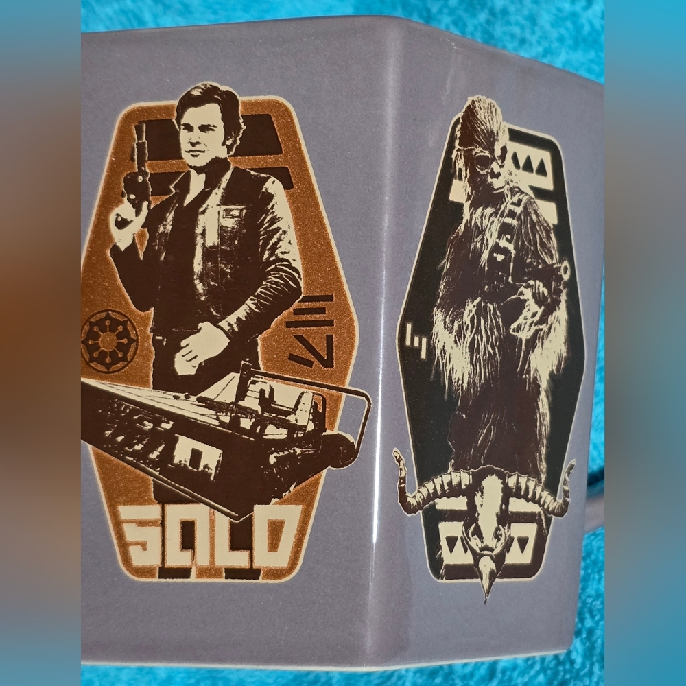 **NEW** STAR WARS Hexagon Mug featuring Han Solo, Lando, Chewbacca, QI'RA